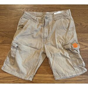 Clemson Tigers Cargo Shorts‎ Youth Boys Size 12 / 14 Football Khaki Embroidered